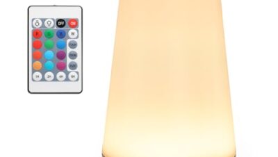 Auxmir LED Nachttischlampe Touch Dimmbar mit 13 Farben und 5 Modi, Tischlampe USB Aufladbar Nachtlicht Baby mit Fernbedienung, Lampe mit Timing Funktion für Deko Schlafzimmer Camping, Outdoor, Balkon