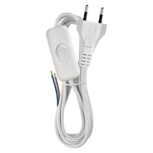 EMOS Netzkabel/ Stromkabel/ Ersatzkabel/ Anschlusskabel mit Schalter, 3 M, Euro Stecker, für Leuchten, Lampen, Leuchtmittel
