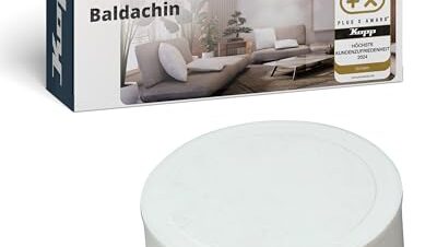 Kopp Abzweig-Baldachin in Weiß - 1 Stück - Hochwertige Abzweigdose aus Kunststoff - Deckenbaldachin für saubere Kabelverteilung - Robuste Abzweigdose-Baldachin für einfache Montage