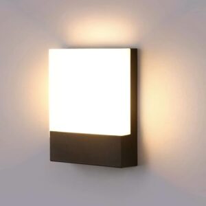 LED Lampe für draußen: Die besten Optionen für Garten und Terrasse Lightsjoy Aussenlampe Wand LED Outdoor Lampe 3000K Wandleuchte Aussen IP65 Wasserdichte Aussenleuchten Hauswand Schwarz Moderne Wandlampe Aussen Aluminium für Treppenhaus, Garten, Veranda, Garage